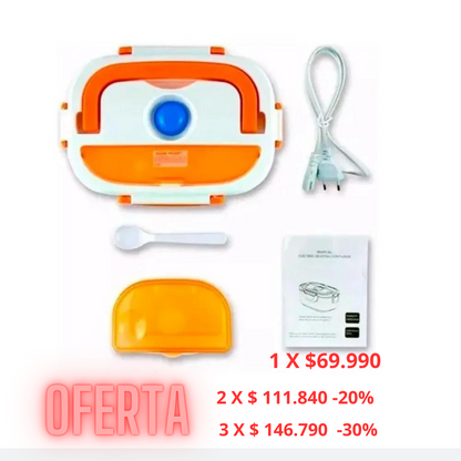 ✅ POWER LUNCH BOX ✅  LONCHERA ELECTRICA DE FACIL USO 🍔NO MAS COMER FRIO 🦠 OLVIDATE DEL MICROONDAS